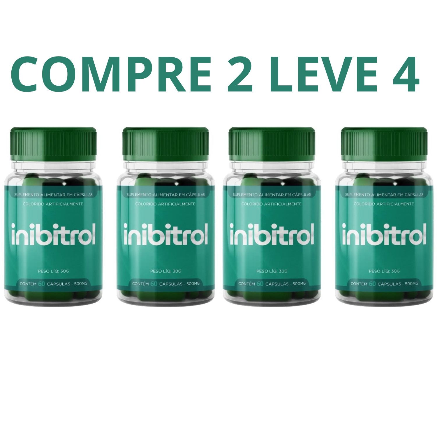 Inibitrol 60 Cápsulas = Suplemento Alimentar + Frete Grátis